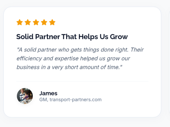 James — GM, transport-partners.com